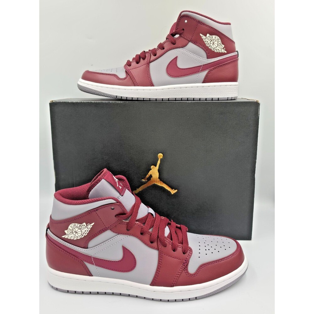 Nike Air Jordan 1 Mid Cherrywood Red Men 9.5 Women 11 DQ8426 615 NIB